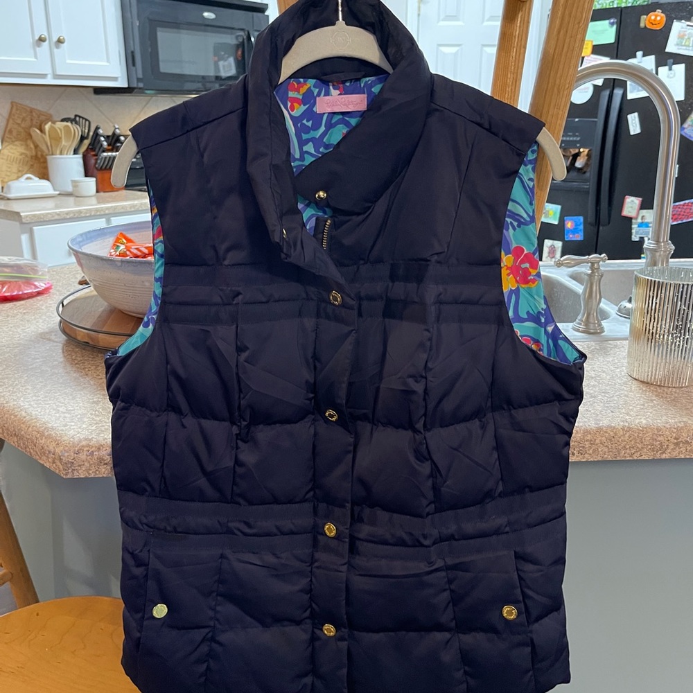 Navy Lilly Pulitzer Kate puffer vest
